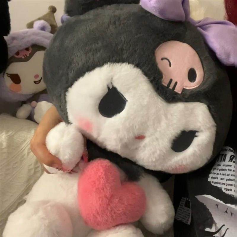 30/45/60Cm Sanrio Hearts Series Plushies Toys Kuromi Cinnamonroll Stuffed Plush Dolls Cute Soft Plushy Christmas Gifts For Girl