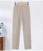 Plus Size Women's Velvet-Soft Elastic Waist Straight-Leg Pants - Warm, Loose Fit for Middle-Aged and Elderly