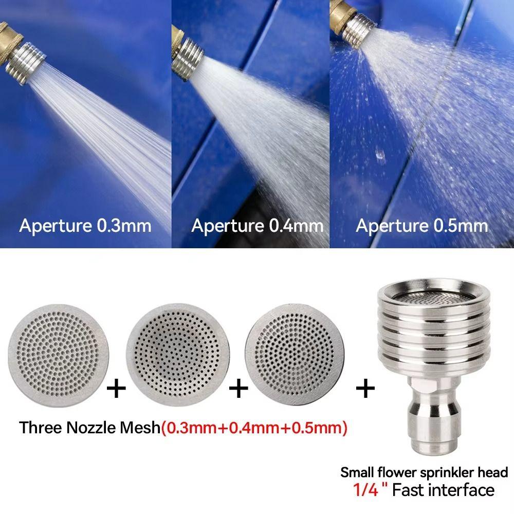 1/4 Quick Connect Shower Head Quick Plug Washing Nozzle Shower Blades Water Nozzle Flower Watering