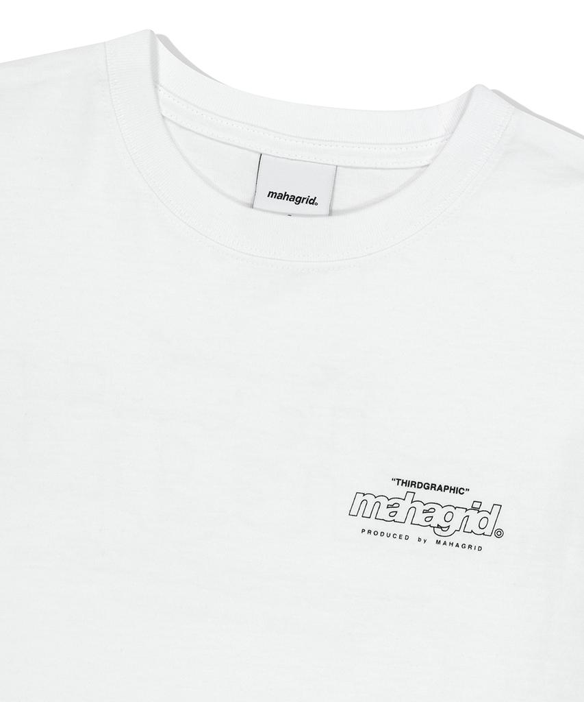 MAHAGRID Back Third Logo Tee White(Mg2Fmmt502A)