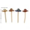 4PCS Realistic Pottery Sculpture Mini Garden Landscape Statue Fairy Mushroom  Flower Pot Decoration