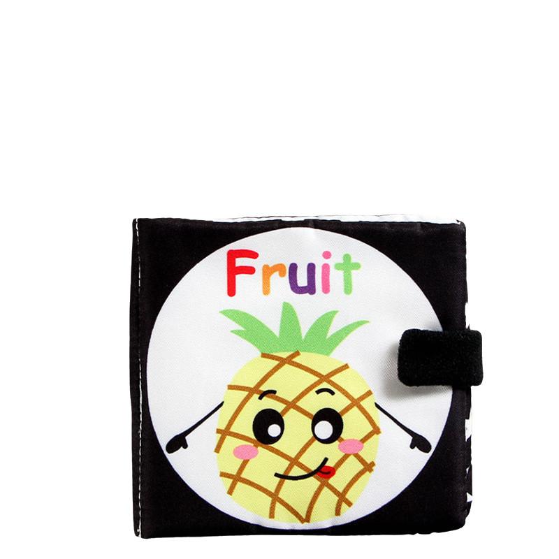 New Baby Cloth Book Black And White Number Cognitive Sound Paper Children's Early Education Book Tear-resistant Cloth Book Infant Toddler Toy