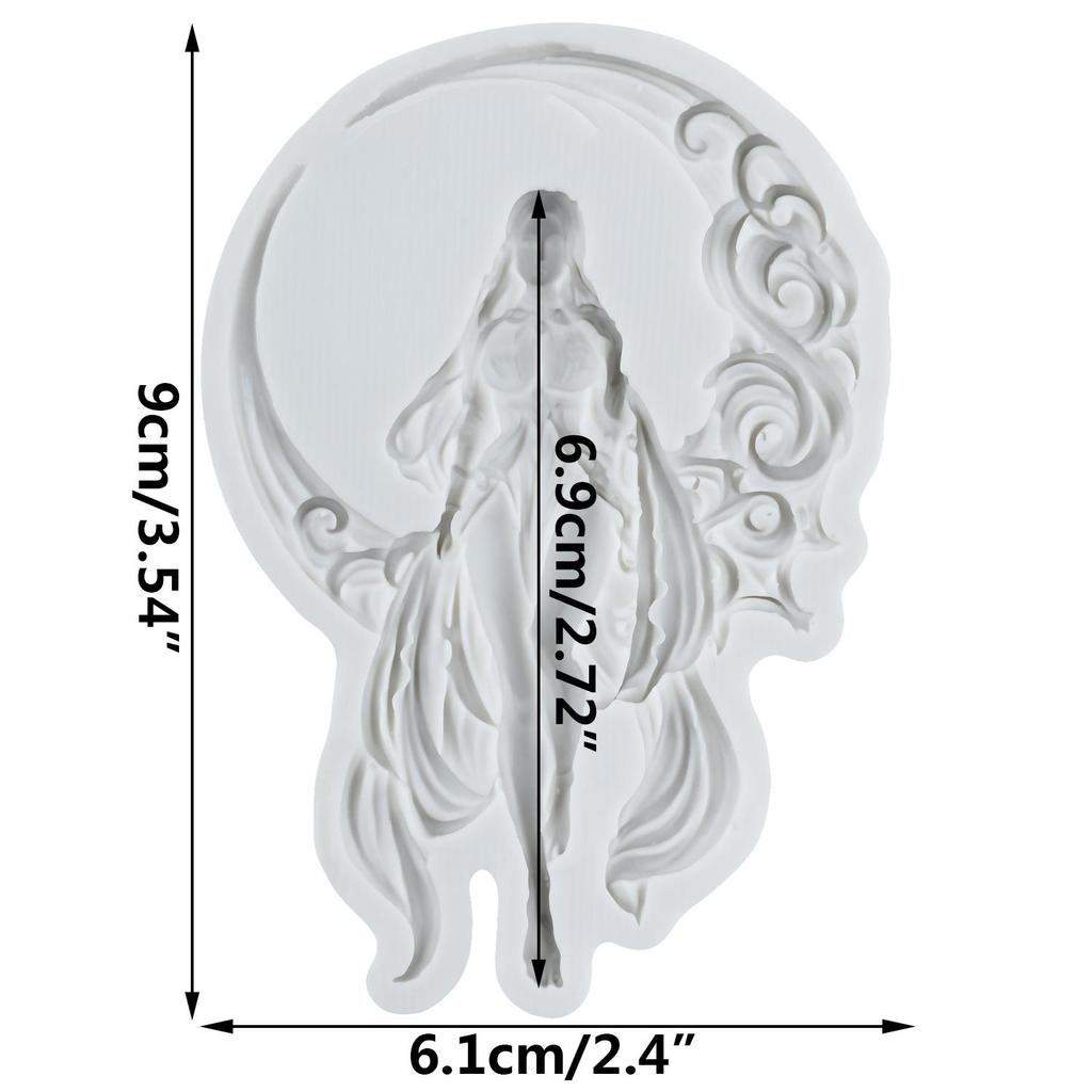 Goddess Silicone Mold Goddess Fondant Molds Cake Decorating Tools Theme Cake Dessert Decorated Chocolate Candy Mold