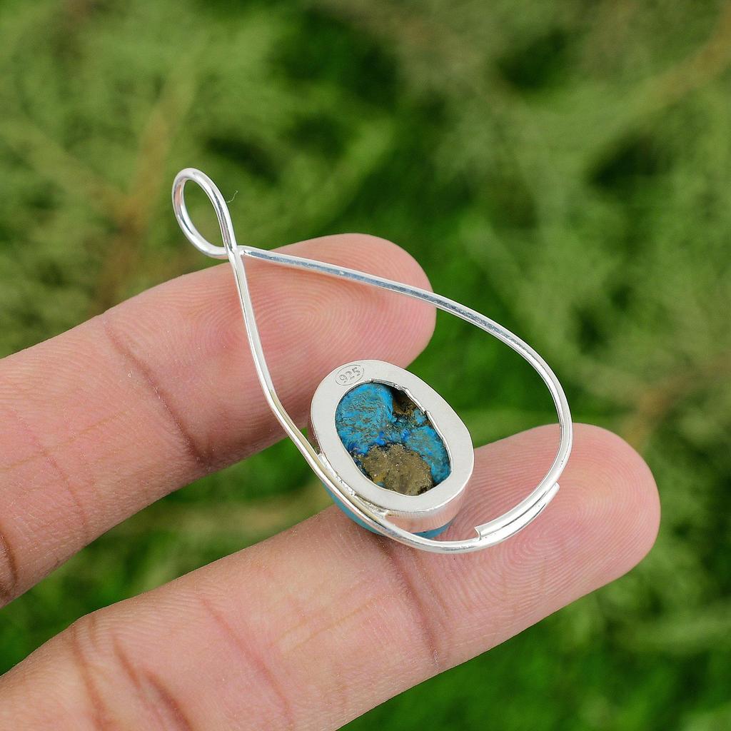 Daughters Day Sale Arizona Turquoise Stone Sterling Silver Wife Pendant Jewelry