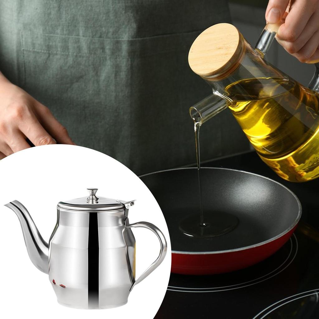 Pojemnik na olej ze stali nierdzewnej Narzędzie kuchenne Wielofunkcyjny pojemnik do przechowywania Butelka na sosy Dom Piknik