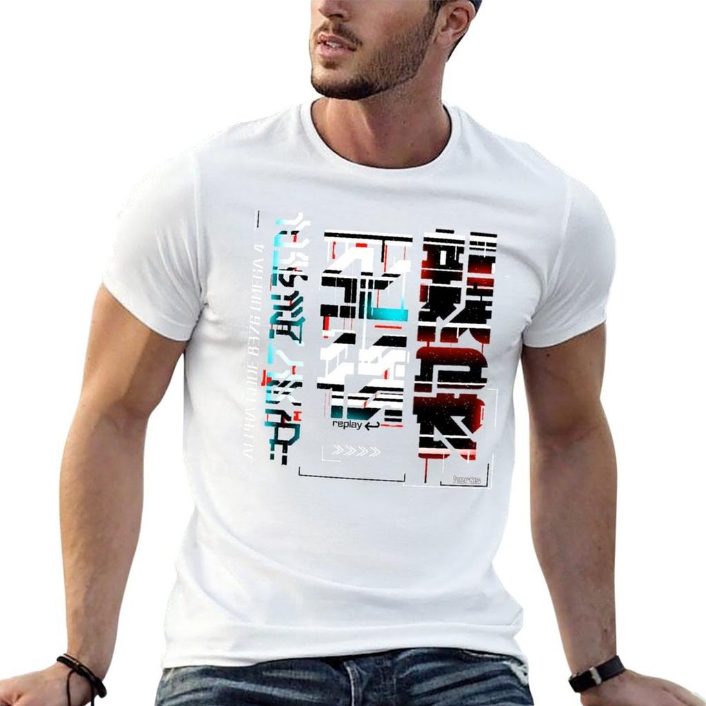 ALPHA CODE  Tech wear TShirt Novelty Graphic Tee Shirt
