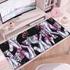 Antislip Gaming Desk Mat with Stitched Edges Dark Purple Horror Anime Girl with Claws Design Large Mouse Pad for Home Office
