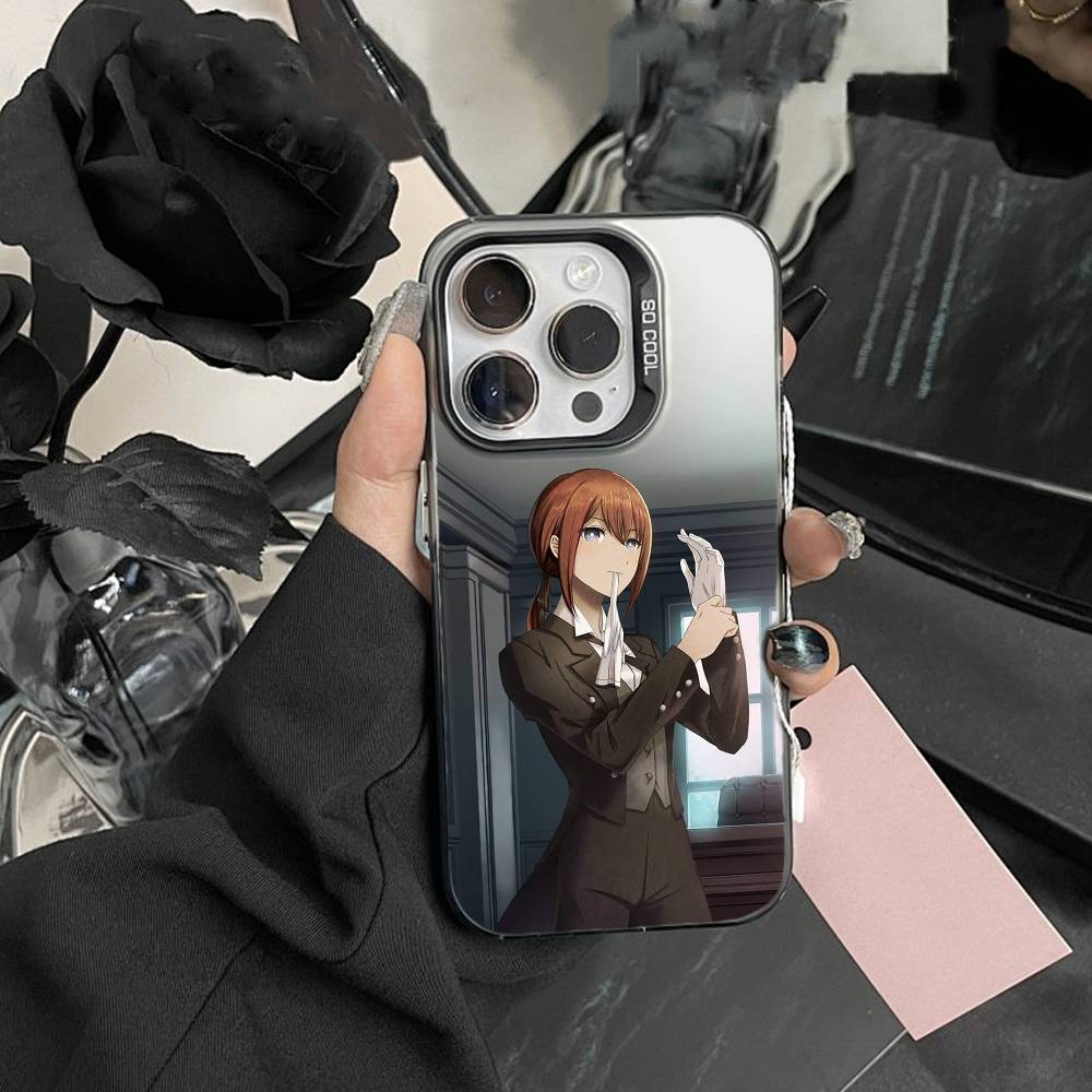 STEINS GATE D-Rintaro O-Okabe Phone Case For iPhone 17,16,15,14,13,12,Pro MAX Black Matte Shockproof Cover