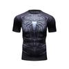 2026 Men's  Compression Fitness T-shirt Superhero Print Short Sleeve Quick Dry Sportswear For Gym Running Training Casual