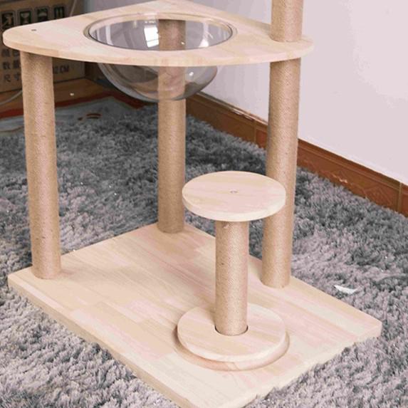Cat Tree Scratching Post: Climbing Frame, Bed, and Toy Platform for Large Cats
