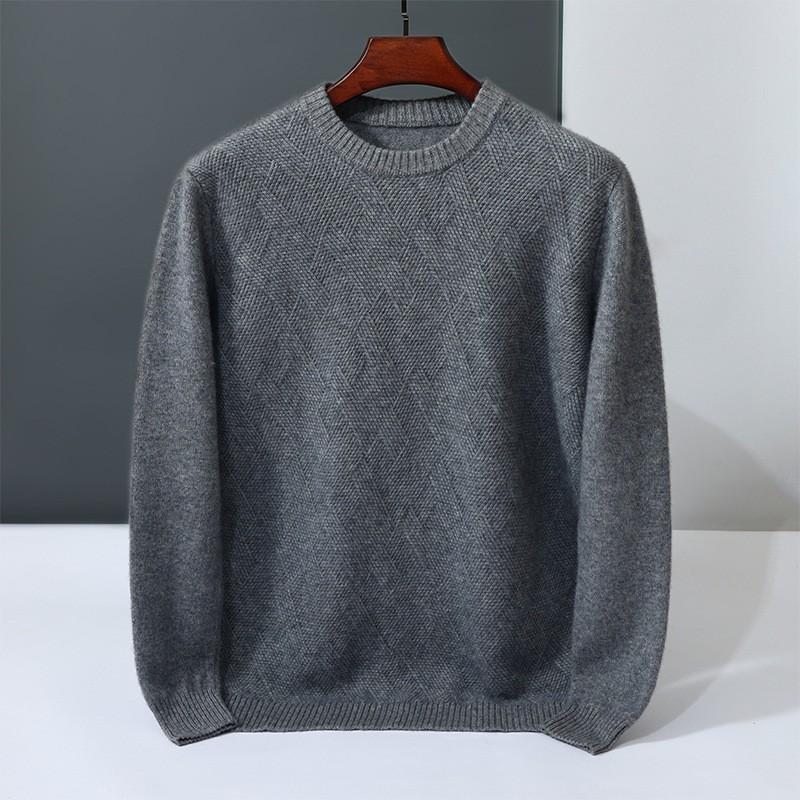 Seat knitted cashmere sweater thickened crew neck knitted sweater youth sweater new cashmere sweater men's