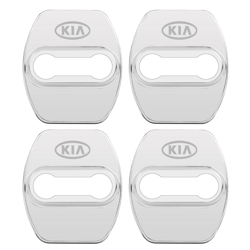 4 Stück 3 Typen Für Kia Rio Ceed Sportage Cerato Soul Autotür-Schlossabdeckung Aufkleber Metall-Emblem Abziehbild Auto-Tür-Styling