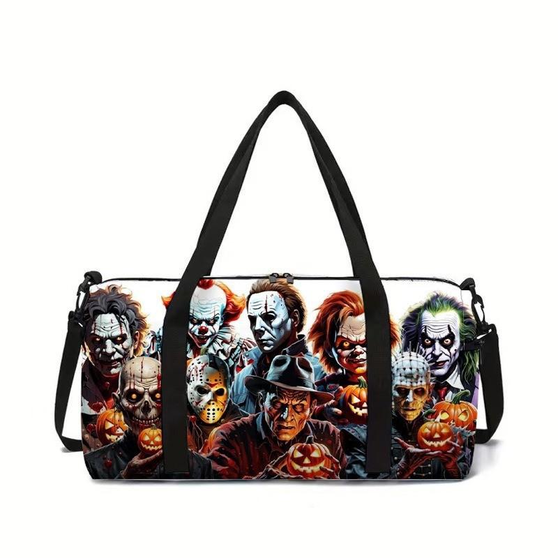 Luxe Nieuwigheid Coole Schedel 3D Geprint Grote Capaciteit Reistassen Vatvormige Crossbody Tas Buitensporttassen Sportschool Yoga Tas