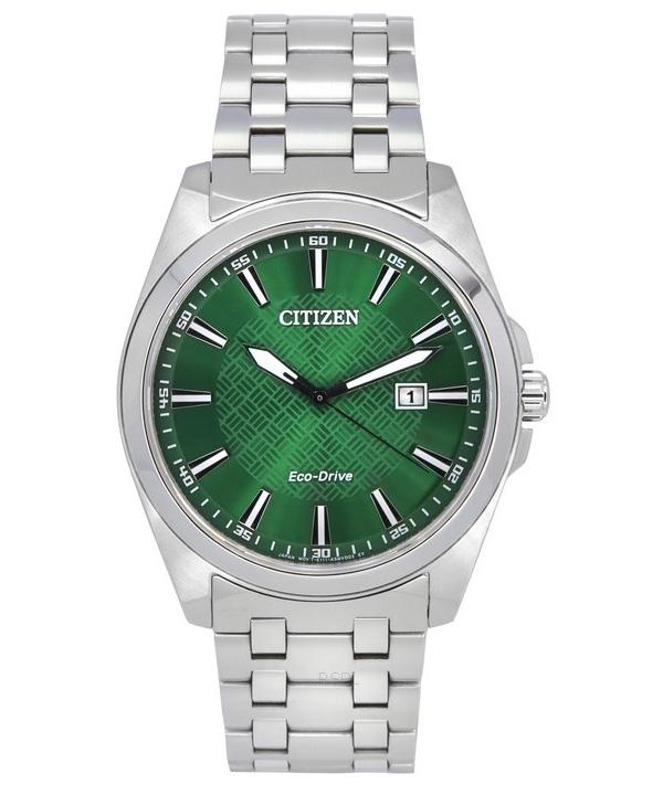 

Мужские часы Citizen Peyten из нержавеющей стали с зеленым циферблатом Eco-Drive BM7530-50X 100M