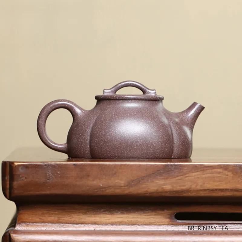 140ml Yixing Handmade Purple Clay Teapot Tradition Beauty Kettle Chinese Household Zisha Tea Pot Tea Set Accessories Teaware