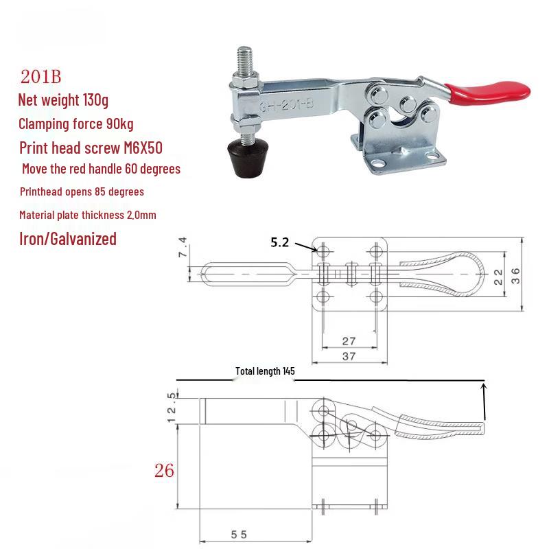 JZDASI 201B Quick Toggle Clamp Set (10-Pack)