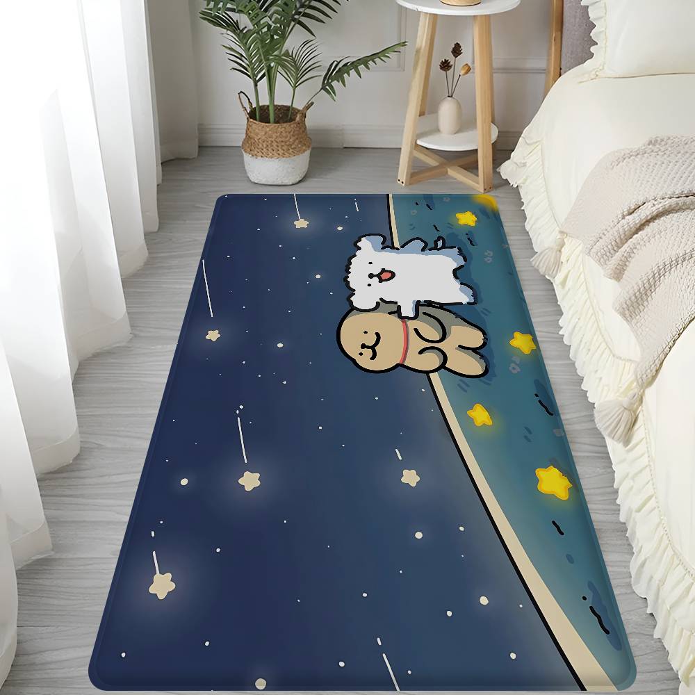 Pop Maltese Anime Cute Dog Floor Mat Cheaper Anti-slip Modern Living Room Balcony Printed Bedside Mats
