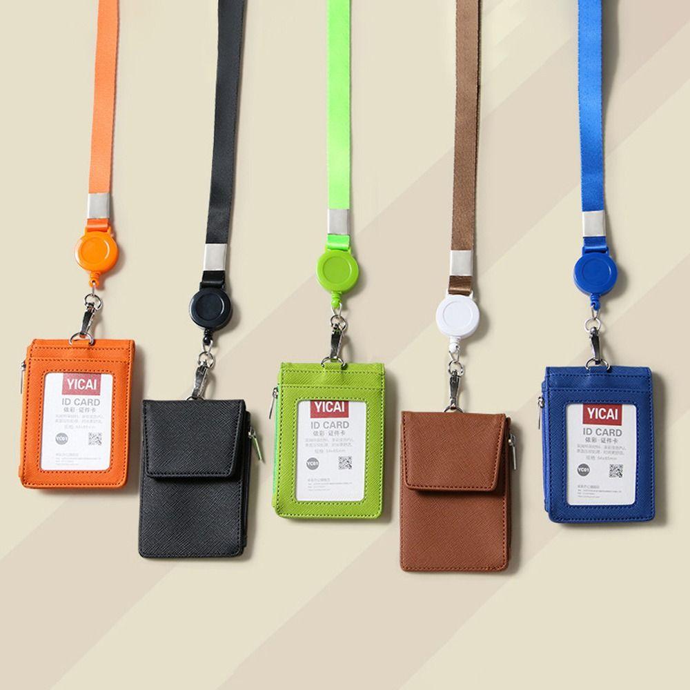 Multi-position Neck Hanging Card Case With Lanyard ID Buse Card Storage  Travel
