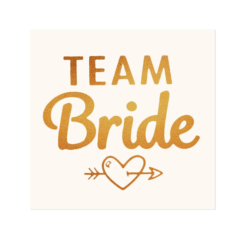 10pcs Team Bride Tattoo Sticker for Wedding Bridal Shower Decoration Bachelorette Hen Party Supplies Bride to be Bridesmaid Gift