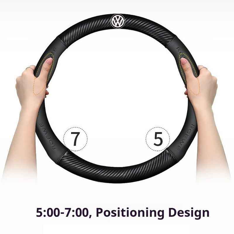 Leather Car Steering Wheel Cover for Volkswagen VW Golf 7 Mk7 Touran Up New Polo Jetta Passat B8 Tiguan Gti Gte Auto Accessories Os5