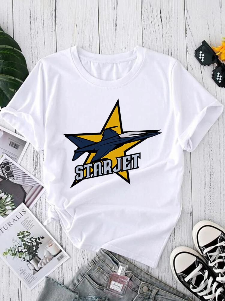 Fashion Printing Cute T-Shirts Women Cartoon Summer Clothing Short Sleeve Tshirts Clothes Graphic Sexy Print Tee T-Shirt Clothes