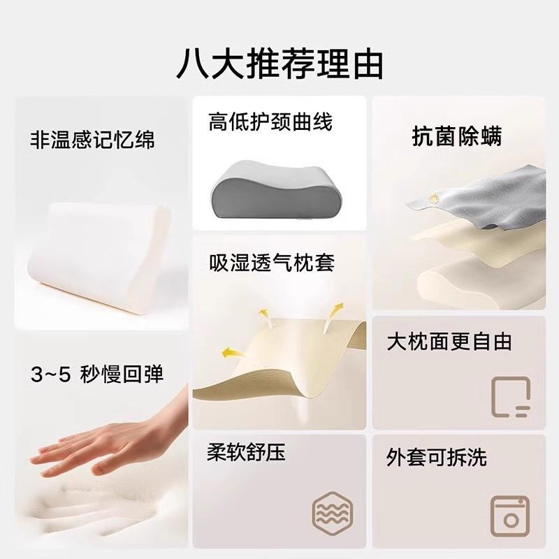 Memory Foam Cervical Pillow Neck Support Sleep Aid Adult Ergonomic Contour Home Office Car Use