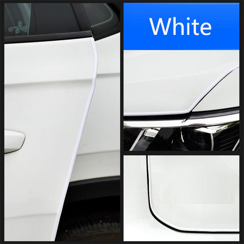 Car Door Edge Scratch Protector Strip Guard Trim Auto Door Anti Collision Strip Doors Moldings Adhesive Scratch Protector Interior Mirrors 6