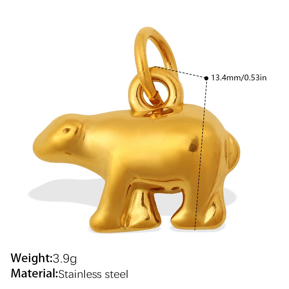 Exquisite Small Animal Series Pendant Stainless Steel Rhinestone Zircon Elephant Butterfly Diy Accessories