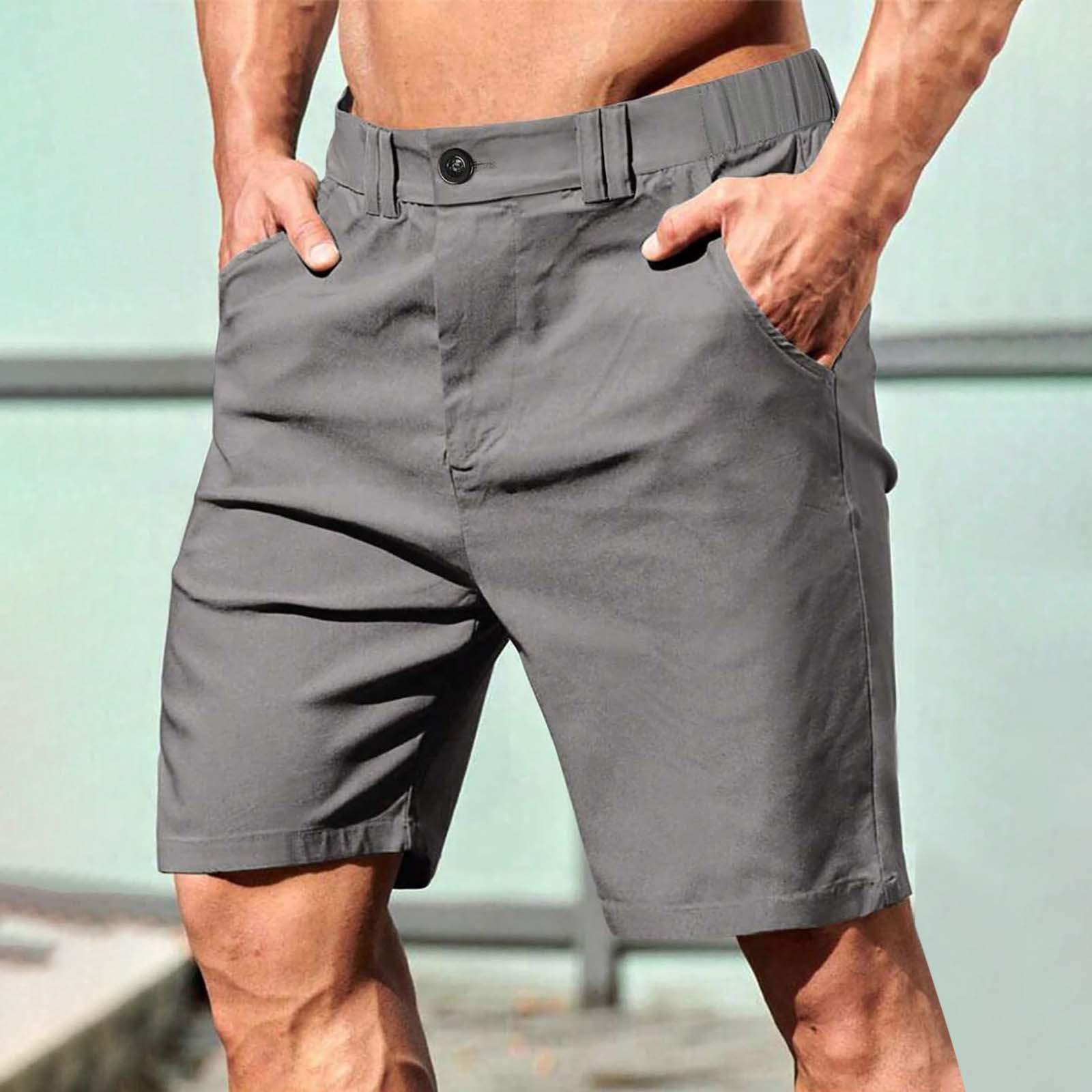 

Мужские рабочие шорты с несколькими карманами, эластичный пояс, свободный хлопок, легкие повседневные рабочие шорты для отдыха на открытом воздухе XL