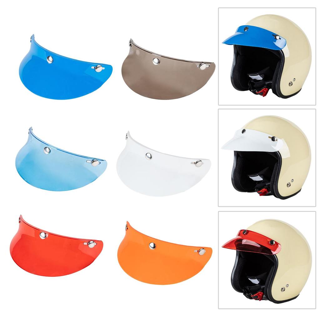 3-Snap Motorcycle Helmet Visor Peak Shield Protector 15cmx5cm