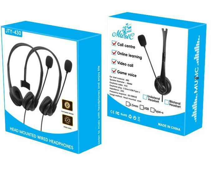 Single-Ear Wired USB Headset with Mic and Customizable Logo