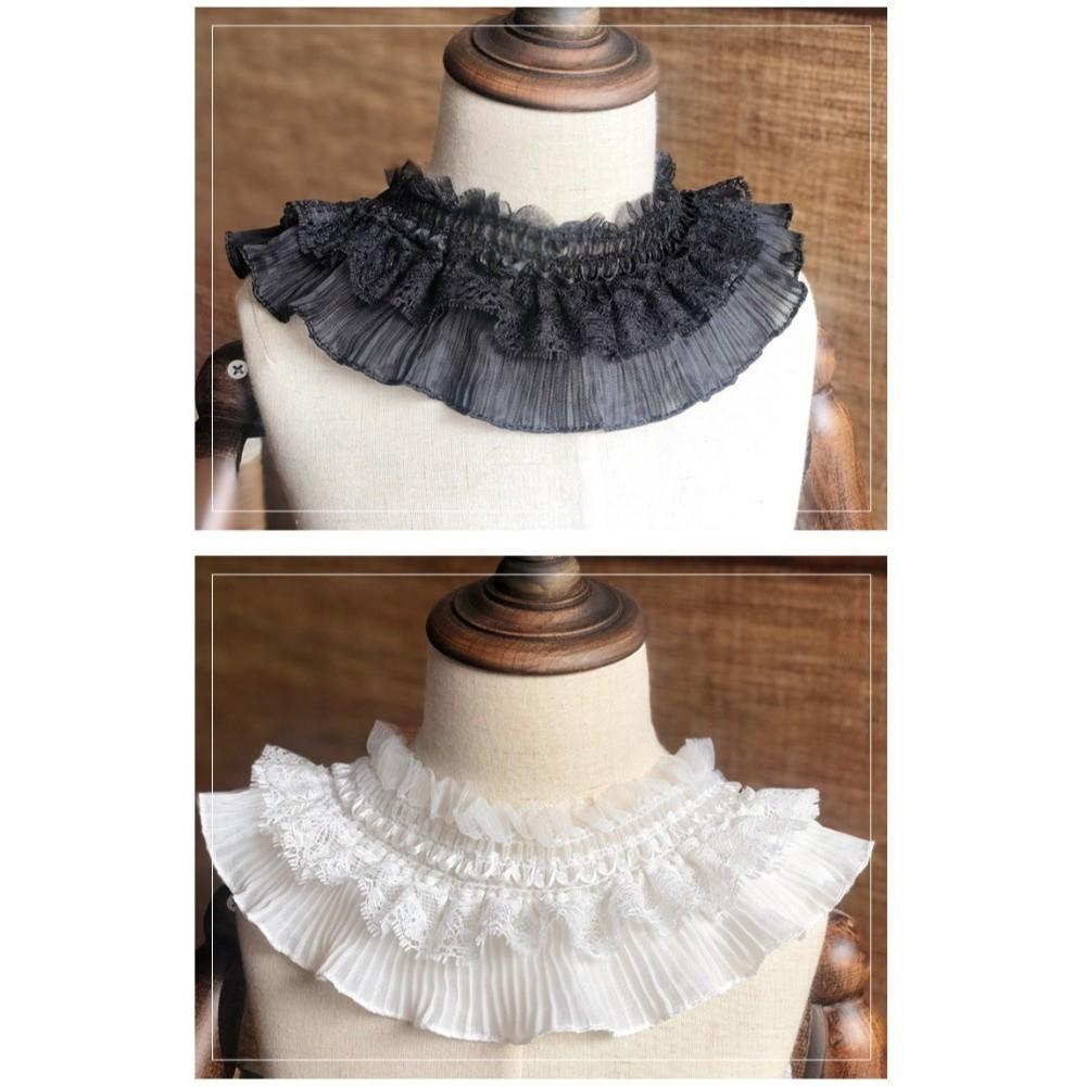 Vintage White Black Embroidery Lace Ruffle Trim DIY Lace Fabric Elastic Stretch Lace DIY Crafts