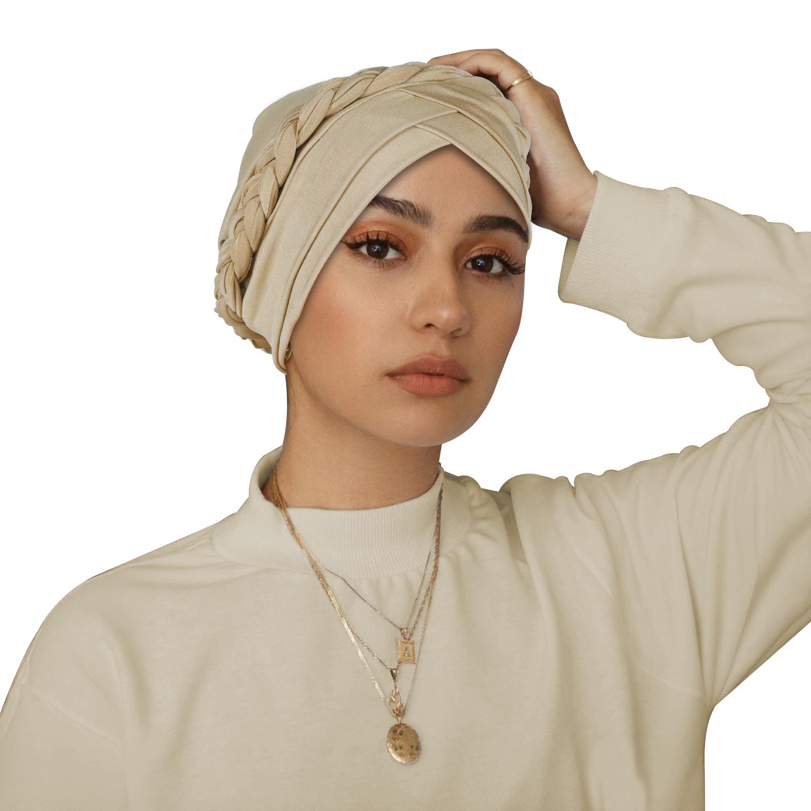 

Новый мусульманский женский тюрбан хиджаб внутренняя шапочка косы химиошапка повязка на лоб боннет потеря волос индийская шапка головной платок головная повязка исламский хаки