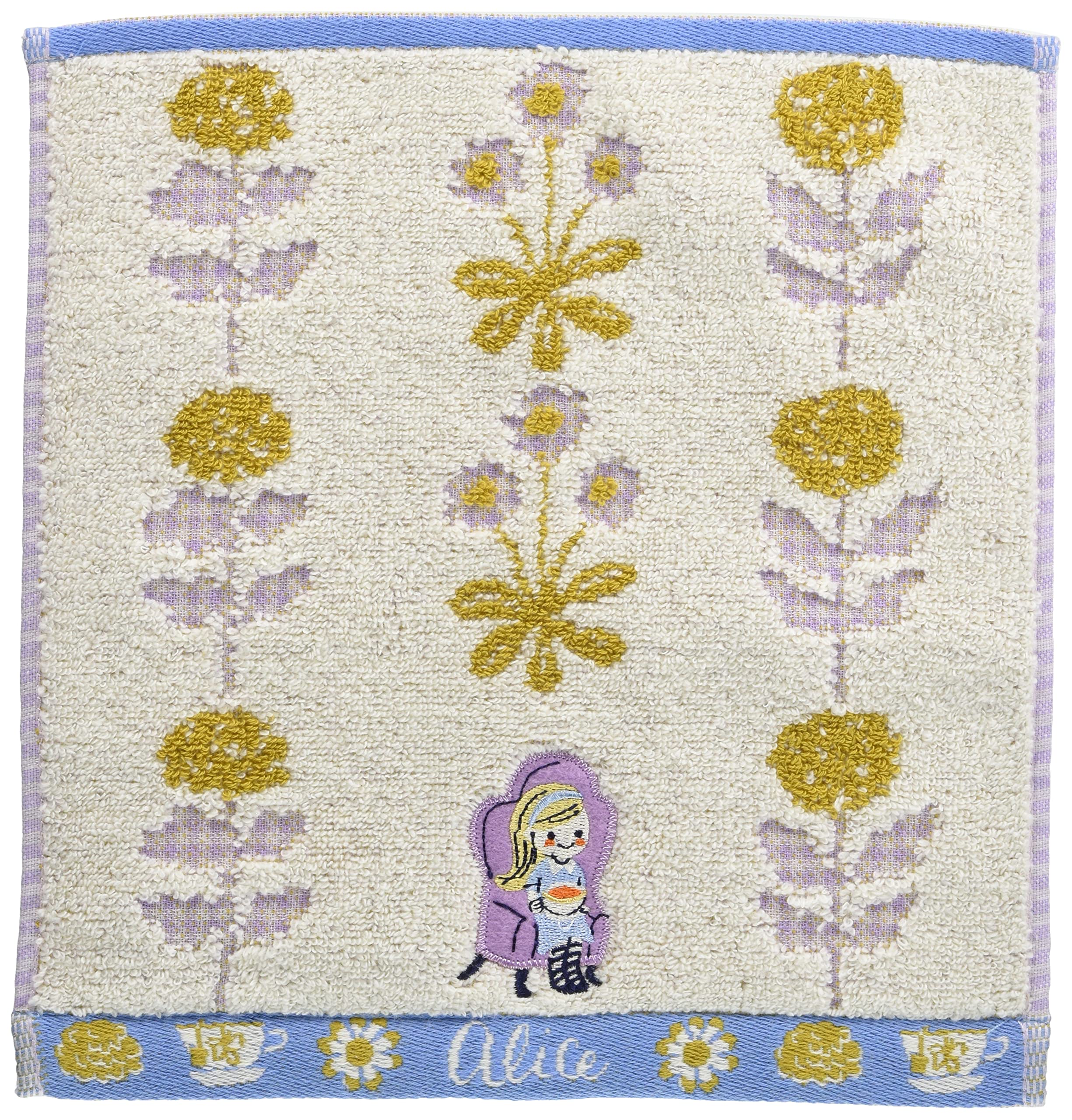 

Marushin Karel Capek Tea Shop Hand Alice in the Flower Product 3705015900 Towel, 25x25cm, Garden, 100% Cotton, No-Twist Yarn, Number