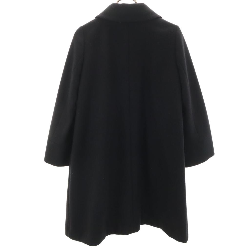 LAPIS LUCE PER BEAMS Cashmere Blend Stainless Collar Coat 36 Black Women Used