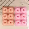 Silicone Donut Mold 6 Cavity Chocolate Mold Pastry Bread Cake Mould Non-Stick Dessert Mold Diy Baking Tray Doughnut Making Tool