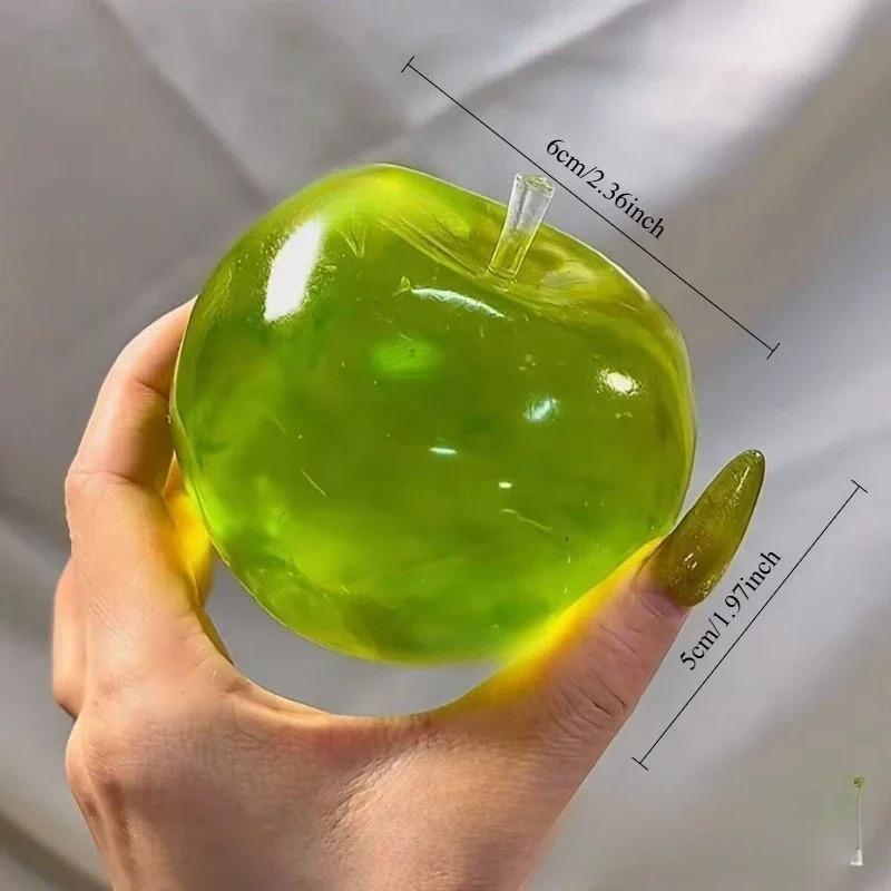 1 pièce Pomme Fruit Squishy Jouet Fidget Squeeze Soulagement du Stress Jouet pour la Main Anti-Anxiété Fruit Élastique Montée Lente Jouet Cadeau Créatif