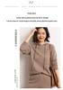 2026 Autumn/Winter Women's Cashmere Hooded Pullover: Thick, Loose, Ribbed Knit Sweater Jumper
