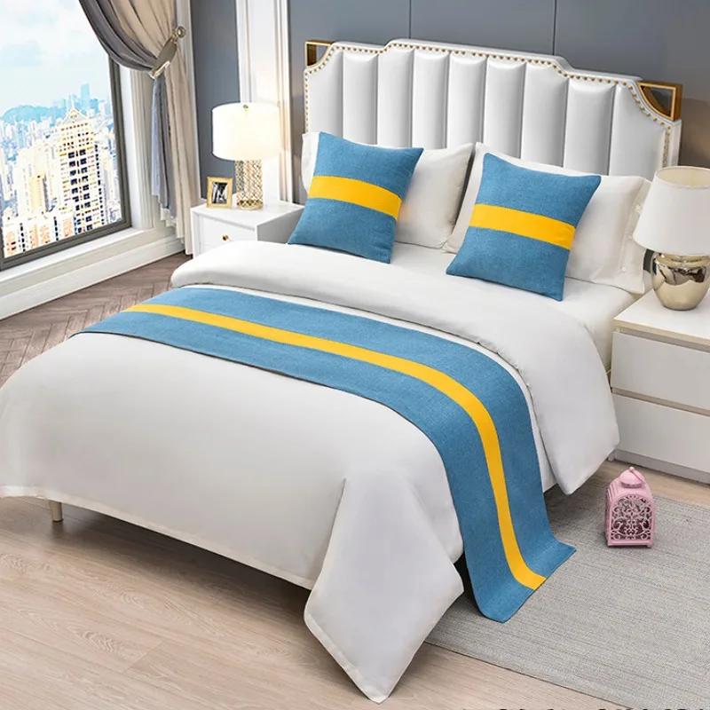 Chinese Style Fashion High Quality Bed Flag Hotel Cupboard Table Runner Decor for Home Parlor Wedding Room No Pillowcase