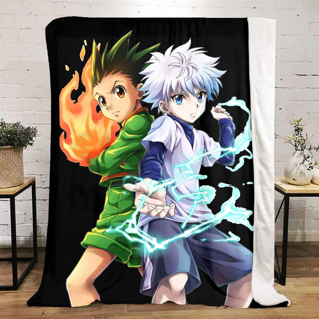 Hunter X Hunter Plush Blanket Soft Comfortable All Seasons Suitable Sofa Office Nap Travel Festive Gift Perfect Fans Anime Series
