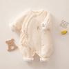 Baby Boy Girl Winter Thick Cotton Hanbok With Slipon Closure For Newborns