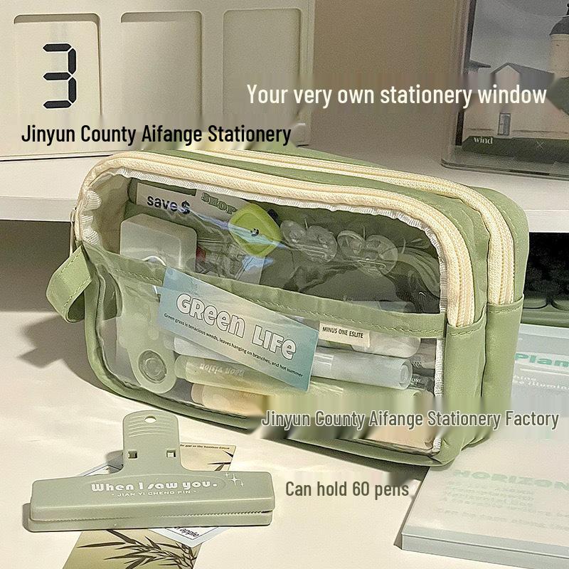 2024 Clear Ita Bag Pencil Case: High-End Korean Stationery Box for Girls