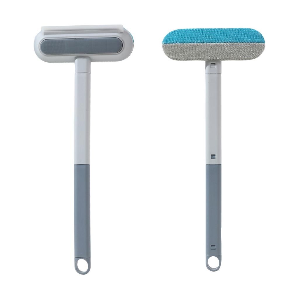 Pet Hair Remover 4 In 1 - Reusable Long Handle Dog Hair Remover Brush, Washable Fluff Cleaner For Dog And Cat Hair, Gentle Furniture Cleaning