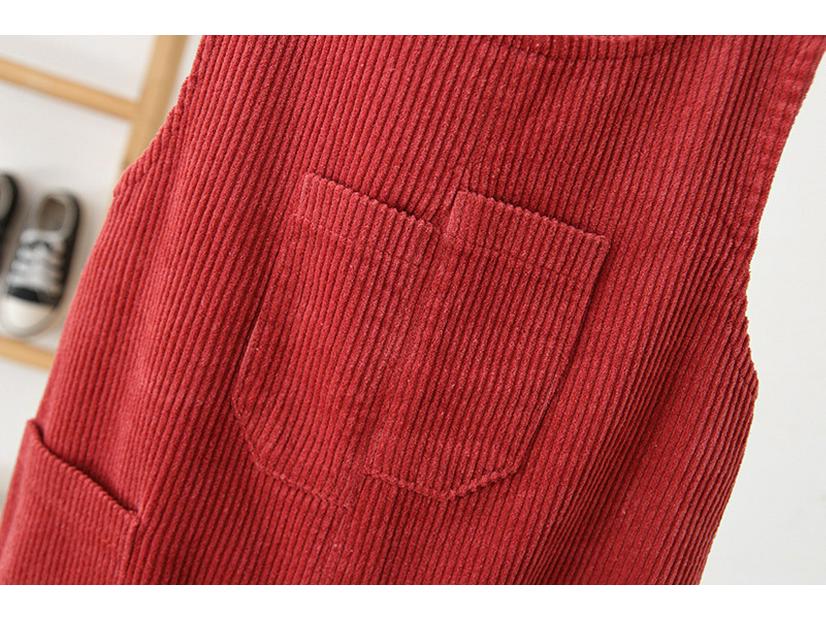 Baby-Latzhose aus Cord-Samt im koreanischen Stil - Winterkollektion 2025 für 0-3 Jahre, mit verdeckten Druckknöpfen