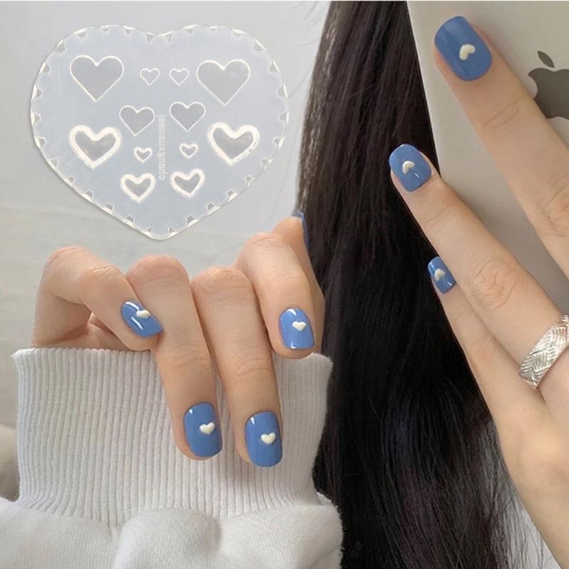 Sculpture Stamping Plate Nails Stencils Crystal Epoxy Resin Mold Nail Art Tool Elegant Manicure Templates Accessoires