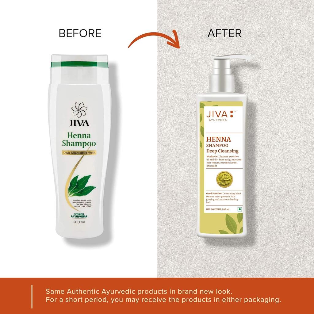 Jiva Heena Shampoo 200 Ml Pack Of 1 Deep Cleansing Hair Wash For Long Healthy Strong Hair With Natural Shine Care