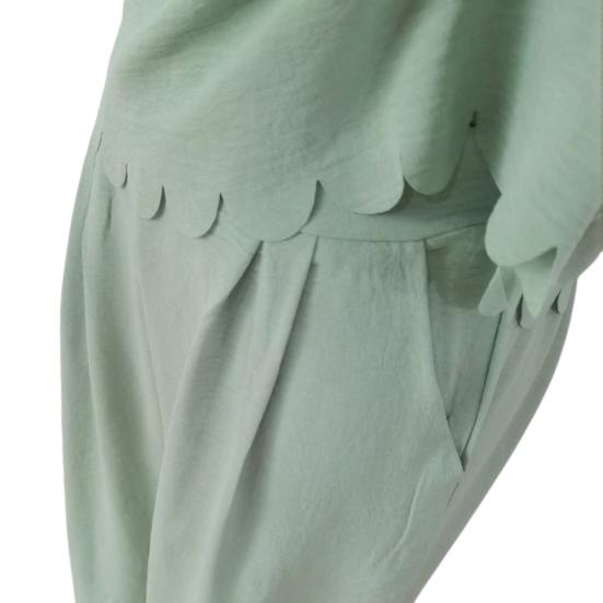 Damen 2-teilige Outfits Sommer Ärmellos Bindeband am Rücken Oberteil und Weite Beinhosen Sets Lässig Urlaubs Loungewear Passende Sets