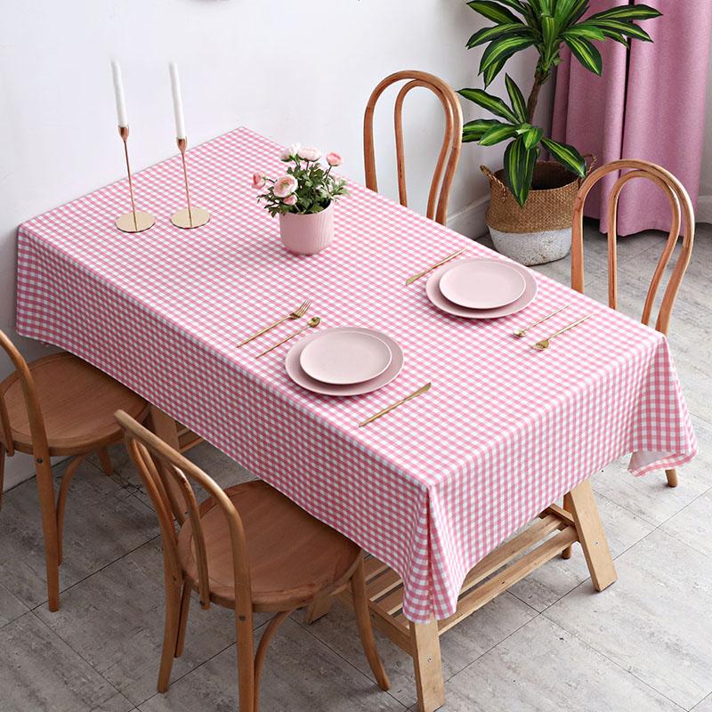 Vattentät Oljebeständig PVC-duk Bordskydd Dekorativ Matsalsbordsöverdrag för Hemmet Lättskött Tvättbar Bordsmatta