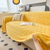 Tafu Fleece Sofa Cover Warm Soft Sofa Blanket for Winter Plain Solid Color Sofa Plaids Single/Double/Three Seat Sofa Towel