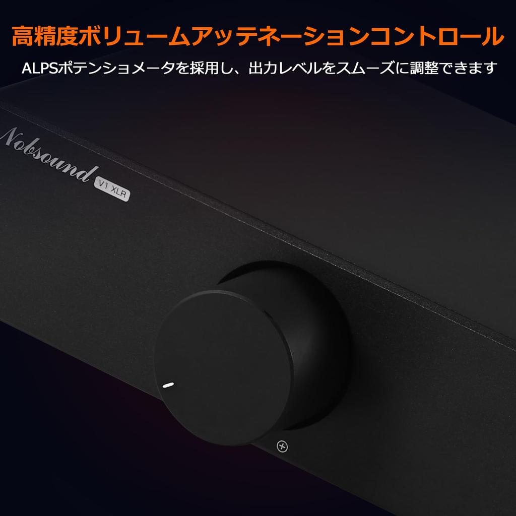 Nobsound HIFI Pasivní ovladač hlasitosti XLR symetrický ALPS Nízký hliník Vhodný pro nahrávací studio Pro audiofily VOL-3 Ovládací prvek Vstup/Výstup, 4-pólový
